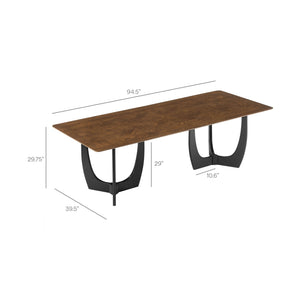Wrenly 94-Inch Walnut Dining Table by Modway