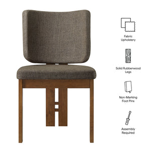 Alba Armless Upholstered Dining Chairs Set of 2