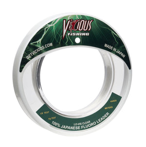 Vicious 100% Japanese Fluorocarbon Leader - 8 Lb Test