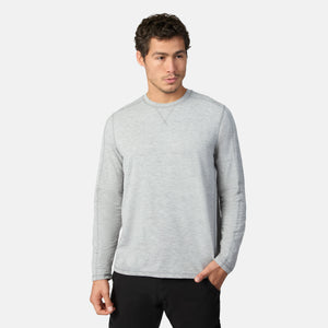 Men's FreeCycle® Sueded Spacedye Long Sleeve Crew Neck