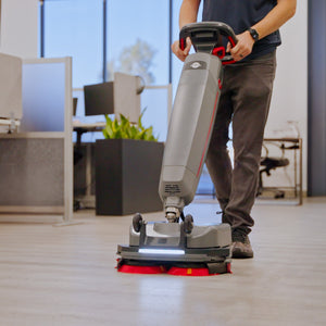Tomahawk Electric Floor Scrubber Cleaner with 16” Power Mop Brushes Cordless Battery Powered