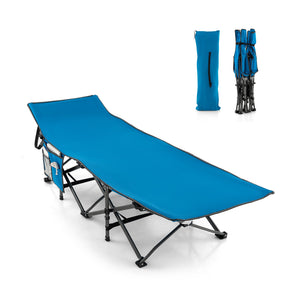28.5 Inch Extra Wide Sleeping Cot for Adults with Carry Bag-Green