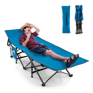28.5 Inch Extra Wide Sleeping Cot for Adults with Carry Bag-Green