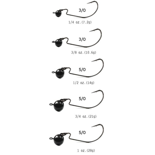 Reaction Tackle Tungsten Football/Swing Jig Heads- 3-Pack