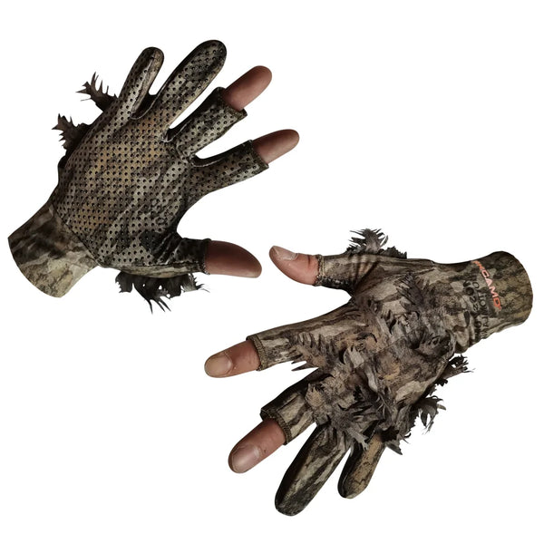 Leafy Camo Gloves (Fingerless or Touchscreen Tips)