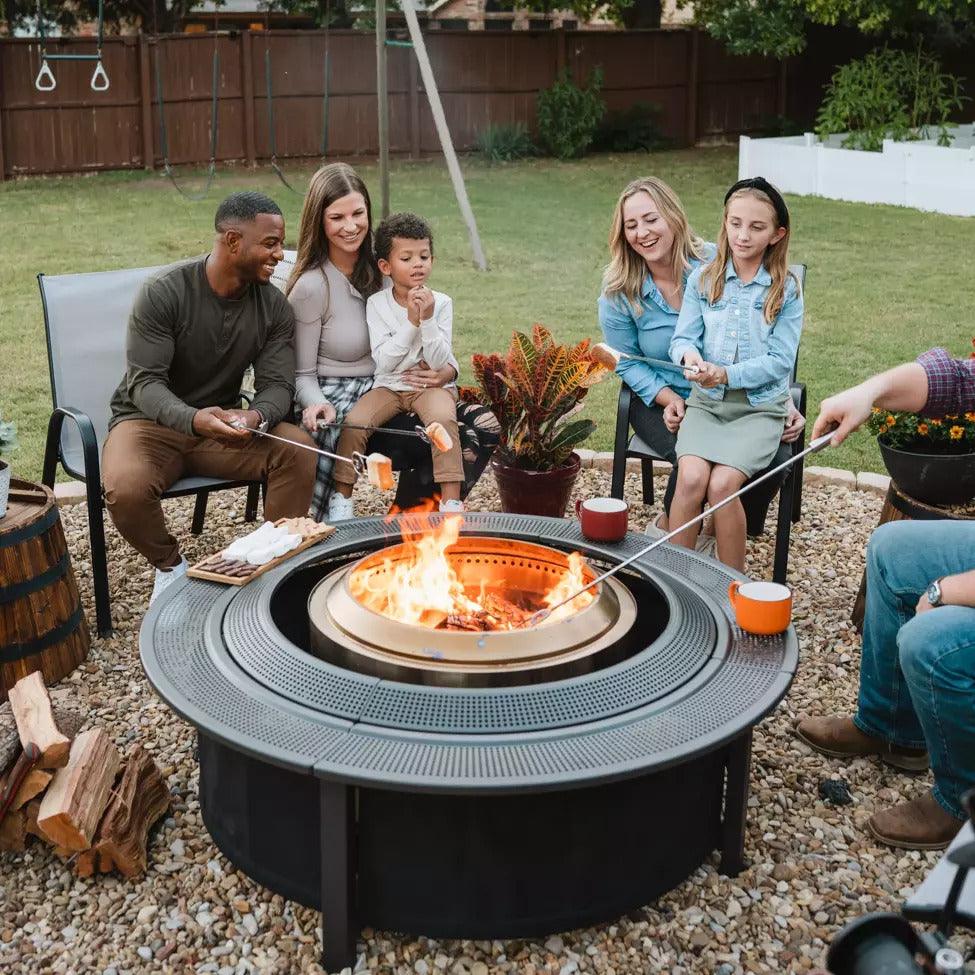 Solo Stove Fire Pit Surround Tabletops | Elevation for Small & Large Wood Burning Fire Pits, Powder-Coated Steel/UV-Resistant Outdoor Fabric - TRAPSKI, LLC