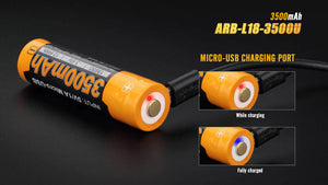 Fenix ARB-L18-3500U USB Rechargeable Li-ion 18650 Battery - TRAPSKI