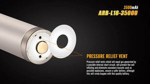 Fenix ARB-L18-3500U USB Rechargeable Li-ion 18650 Battery - TRAPSKI