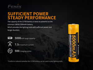 Fenix ARB-L21-5000 V2 Rechargeable 21700 Rechargeable Battery - TRAPSKI