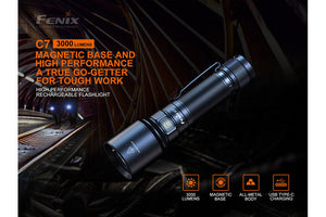 Fenix C7 High-performance Rechargeable LED Flashlight - 3000 Lumens - TRAPSKI
