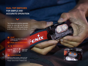 Fenix HM65R-T V2 Rechargeable Lightweight Trail Running Headlamp - TRAPSKI