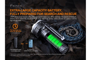 Fenix LR80R Rechargeable LED Searchlight - 18000 Lumens - TRAPSKI