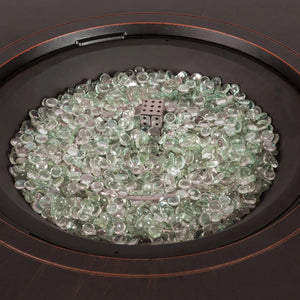 Fire Glass in Crystal Clear Half-Round Droplets (4.4 LB)