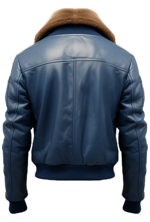 Flight Bomber Leather Jacket – Men Bomber Leather Jacket