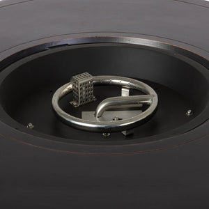 Florence 44" Round Woven Aluminum Convertible Gas Fire Pit Table