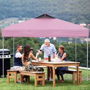 10 X 10 FT Foldable Outdoor Patio Shelter Canopy Tent with 1-Push Center Lock