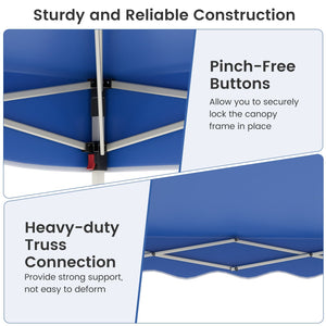 Foldable 10 X 10 Feet Pop up Canopy Tent with Wheeled Bag