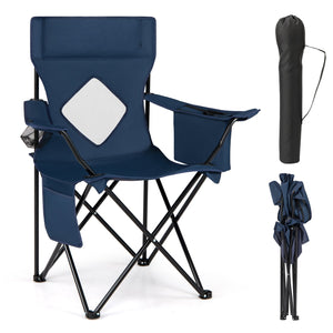 Folding Camping Chair with Mesh Back and Carrying Bag