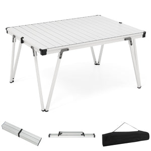 Folding Camping Table Picnic Table with Storage Bag and Waterproof Desktop