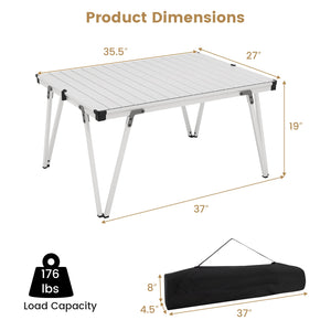 Folding Camping Table Picnic Table with Storage Bag and Waterproof Desktop