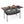 Patio Folding Camping Table with Roll-up Tabletop and Mesh Basket