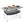 Patio Folding Camping Table with Roll-up Tabletop and Mesh Basket