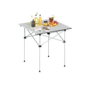 Folding Roll-up Camping Table with Metal Legs