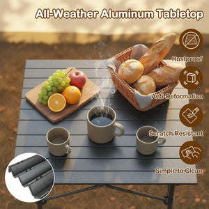 Folding Roll-up Camping Table with Metal Legs