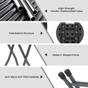 Folding Stool with Built-in Handle for Adults