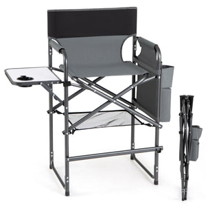 Tall Director Chair 26" Seat Height with Side Table
