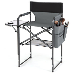 Tall Director Chair 26" Seat Height with Side Table