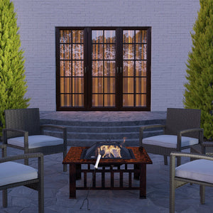 Foxdale Square Wood Burning Fire Pit