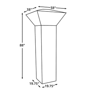 Full-Length Outdoor Vinyl Cover for Fire Sense Gas Patio Heaters with Square Reflectors
