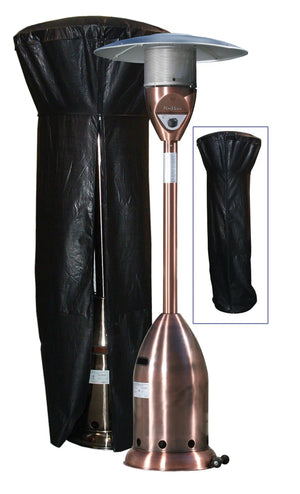 Full-Length Outdoor Vinyl Cover for Fire Sense LPG Patio Heaters with 31-33" Round Reflectors