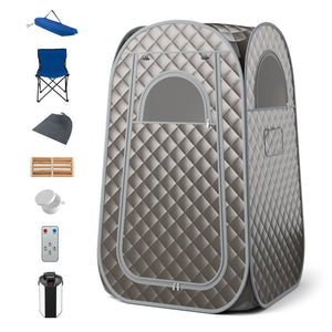 Full-Body Personal Sauna Tent with 1000W 3L Steam Generator for Home Spa Relaxation