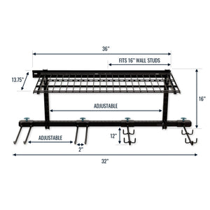 G-Hike & Camp + Shelf | Adjustable Wall Storage System | Holds 300 lbs