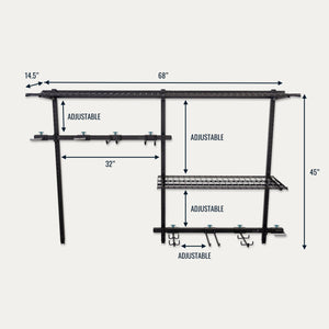 G-Sport Pro | Adjustable Wall Storage System | Holds 500 lbs