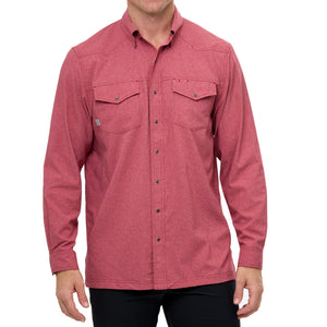 Crimson Pearl Snap Shirt | Long Sleeve - TRAPSKI