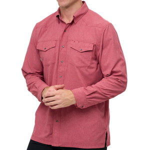 Crimson Pearl Snap Shirt | Long Sleeve - TRAPSKI