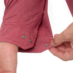 Crimson Pearl Snap Shirt | Long Sleeve - TRAPSKI