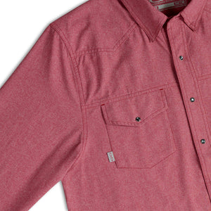 Crimson Pearl Snap Shirt | Long Sleeve