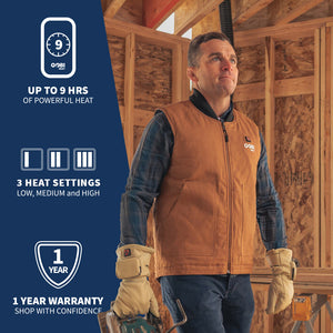 Ibex Men's Heated Workwear Vest