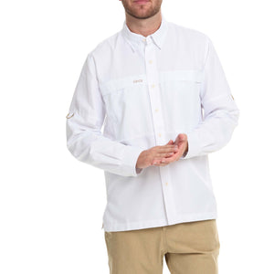 White Explorer Shirt | Long Sleeve - TRAPSKI