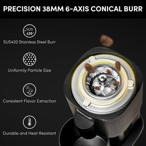 Geimori T38 Battery Coffee Grinder | Portable Espresso & Filter Grinder