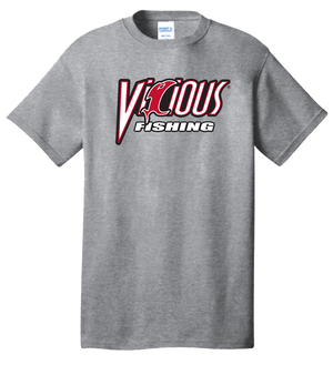 Vicious Fishing Logo Tee - Classic Grey