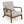 Modern Accent Chair with Rubber Wood Frame and Lumbar Pillow
