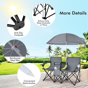 Portable Folding Picnic Double Chair