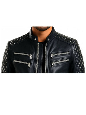 Grayson Black Leather Jacket - Men Leather Jacket Black
