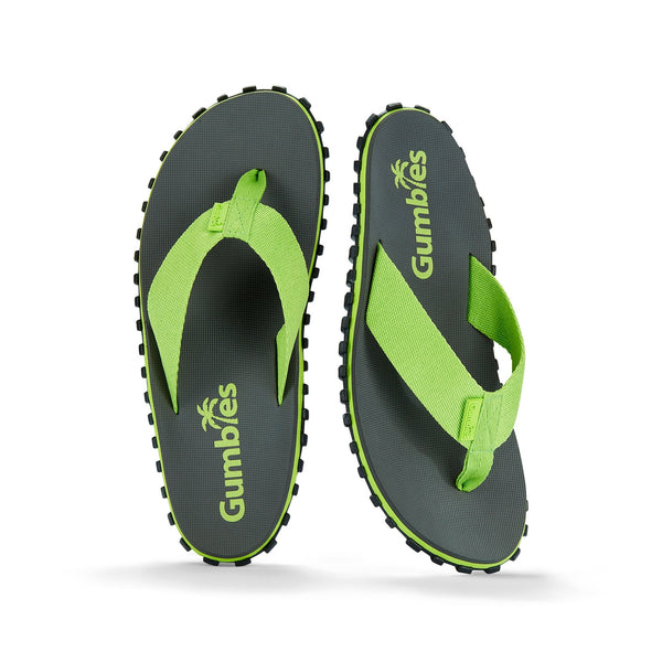 Duckbill Flip-Flops - Men's - Grey & Lime