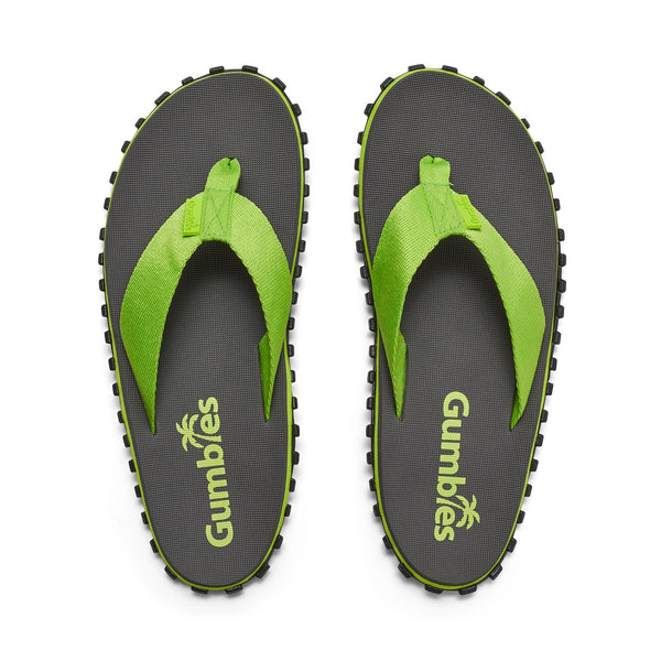 Duckbill Flip-Flops - Men's - Grey & Lime